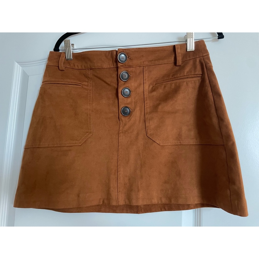 Zara brown suede skirt